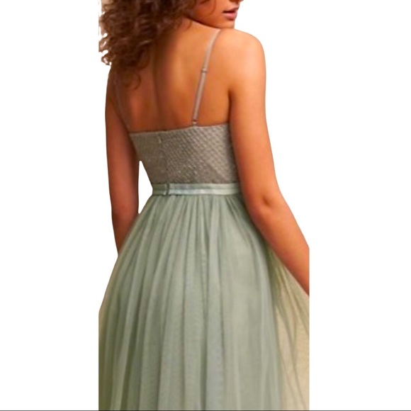 Needle & Thread x BHLDN Coppelia 2 / XS Pink Silver Beaded Bodice Tulle-Skirt - Picture 6 of 10